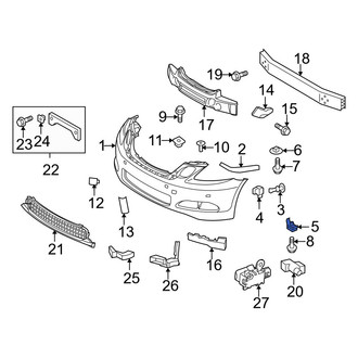 Lexus OE - Front Lower Bumper Cover Retainer