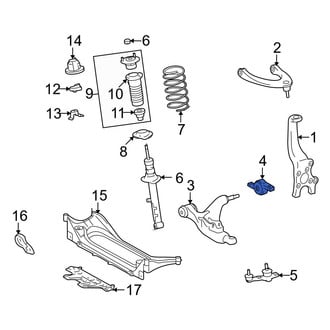 Lexus OE - Front Right Suspension Control Arm Bracket