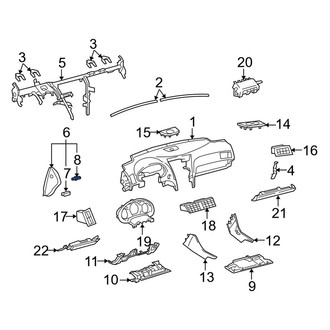 Lexus OE - Instrument Panel Side Cover Clip