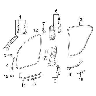 Lexus OE - Pillars, Rocker & Floor - Interior Trim