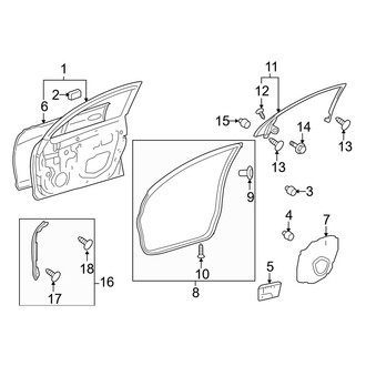 Lexus OE - Front Door - Door & Components
