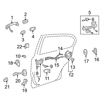 Lexus OE - Rear Door - Lock & Hardware