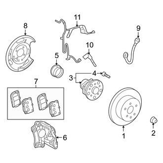 Lexus OE - Rear Suspension - Brake Components