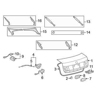 Lexus OE - Trunk Lid - Lid & Components