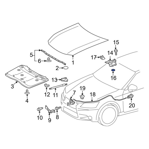 Hood Hinge Spacer