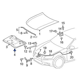 Lexus OE - Hood Insulation Pad Clip