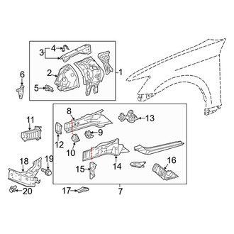 Lexus OE - Fender - Structural Components & Rails