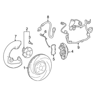 Lexus OE - Front Suspension - Brake Components
