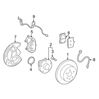 Lexus OE - Front Suspension - Brake Components (AWD)