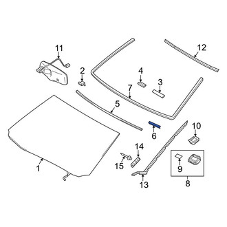 Lexus OE - Front Left Inner Windshield Molding