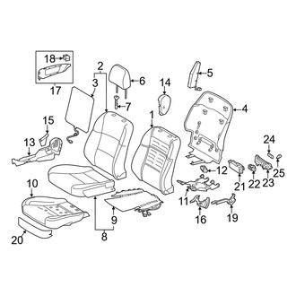 Lexus OE - Seats & Tracks - Passenger Seat Components (W/O Sport Seats, 10-Way, Cushions & Trim)