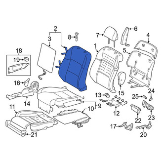 Lexus OE - Front Right Seat Back Cushion Cover