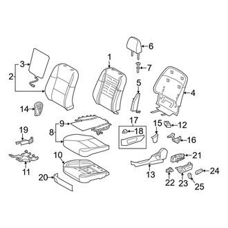 Lexus OE - Seats & Tracks - Driver Seat Components (W/O Sport Seats, 10-Way, Cushions & Trim)