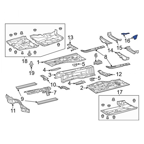 Floor Pan Crossmember Bracket