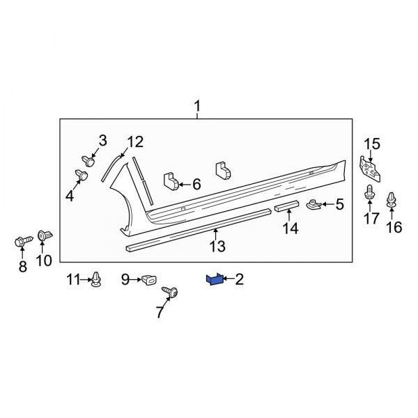 Rocker Panel Molding Cap