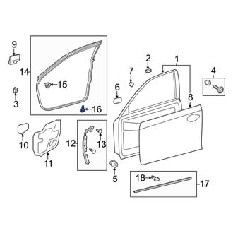 Lexus OE - Outer Hatch Seal Clip
