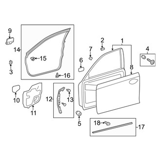 Lexus OE - Front Door - Door & Components