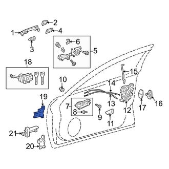 Lexus OE - Front Left Upper Door Hinge