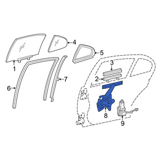 Lexus OE - Rear Right Window Regulator
