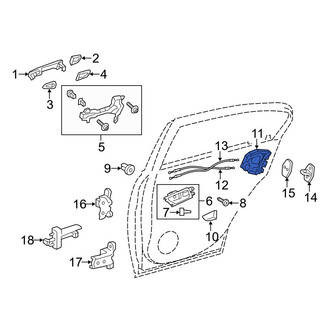 Lexus OE - Rear Right Door Latch Assembly