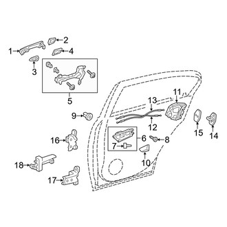 Lexus OE - Rear Door - Lock & Hardware