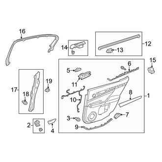 Lexus OE - Rear Door - Interior Trim