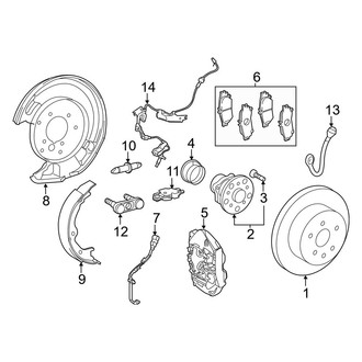 Lexus OE - Rear Suspension - Brake Components