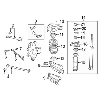 Lexus OE - Rear Suspension - Suspension Components