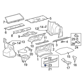 Lexus OE - Upper Quarter Panel Trim Panel Clip