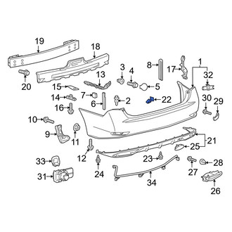 Lexus OE - Door Molding Clip