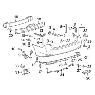 Lexus OE - Rear Bumper - Bumper & Components