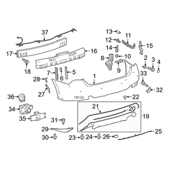 Lexus OE - Rear Bumper - Bumper & Components