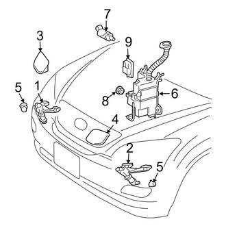 Lexus OE - Front Lamps - Washer Components