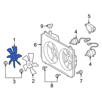 Lexus OE - Right Engine Cooling Fan Blade