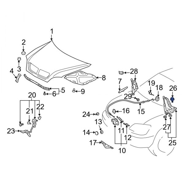 Hood Hinge Bolt