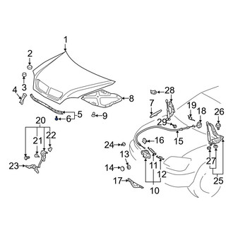 Lexus OE - Hood Seal Clip
