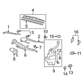 Lexus OE - Windshield - Wiper & Washer Components