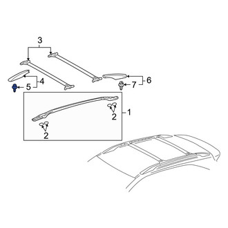Lexus OE - Rear Roof Rack Cover Clip