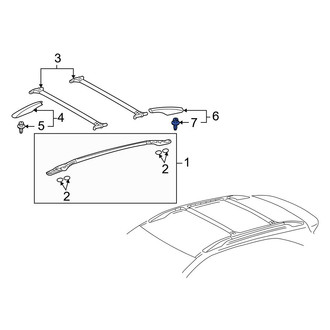 Lexus OE - Rear Roof Rack Cover Clip