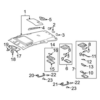 Lexus OE - Roof - Interior Trim (With Sunroof)