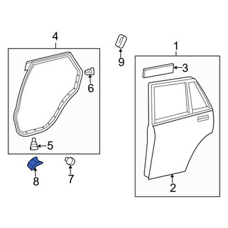 Lexus OE - Rear Left Door Opening Trim