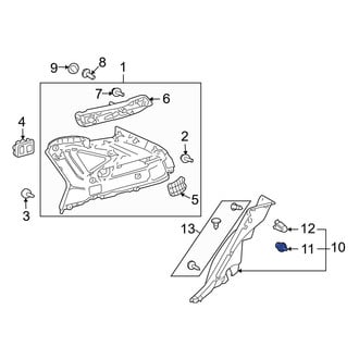 Lexus OE - Body A-Pillar Trim Panel Clip