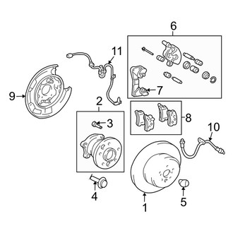Lexus OE - Rear Suspension - Brake Components (AWD)