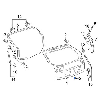 Lexus OE - Rear Deck Lid Stop Buffer