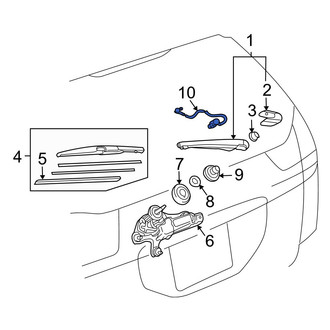 Lexus OE - Rear Back Glass Washer Nozzle