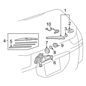 Lexus OE - Lift Gate - Wiper & Washer Components
