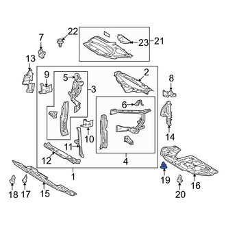 Lexus OE - Radiator Support Splash Shield Seal