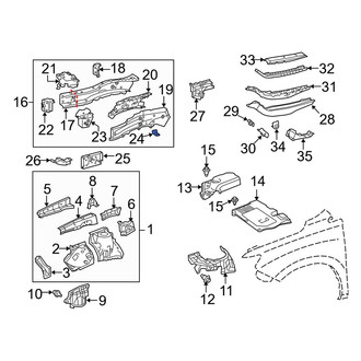 Lexus OE - Front Right Brake Hydraulic Line Bracket
