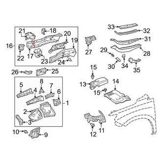 Lexus OE - Fender - Structural Components & Rails
