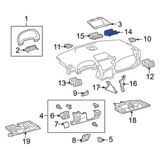 Lexus OE - Right Inner Dashboard Air Vent